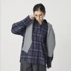 beauty&youth コットンフランネルチェックシャツ　美品