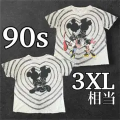 90s Mickey Unlimited ミッキー 総柄 Tシャツ両面プリント
