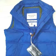 入手困難　メンズ　正規品　新品アバクロンビー&フィッチダウンベスト　Mサイズ　青