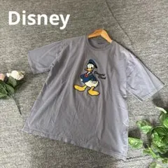 Disney ディズニー　Tシャツ　半袖　グレー　Lサイズ