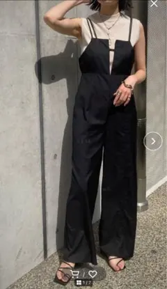 美品　&gaime アンジェム　オールインワン　ブラック　フリーサイズ