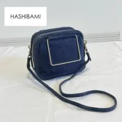 HASHIBAMI ショルダー バッグ ブルー ゴールド 本革　管:984