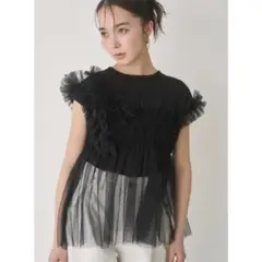 snidel チュール ドッキングカットソー トップス 半袖のサムネイル