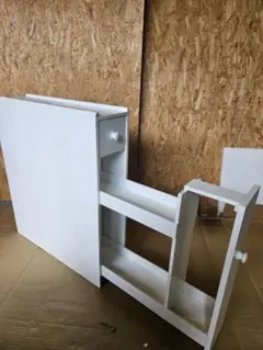 ⑥キズあり　トイレラックWH色