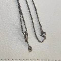 シルバー925 ツイストデザイン ネックレス ボールチェーン 刻印入り