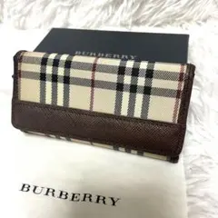 BURBERRY バーバリー キーケース ノバチェック キャンバス レザー