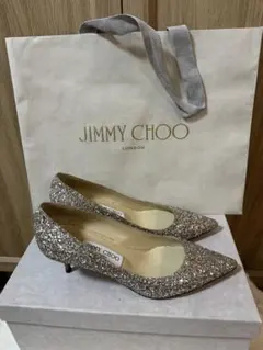 machicoco様専用 JIMMY CHOO グリッターフラットパンプス - メルカリ