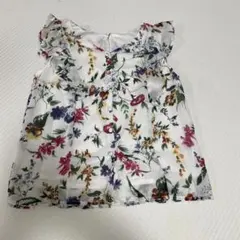 イング　INGNI 花柄　フリル袖　ノースリーブトップス