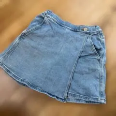 UNIQLO スカート風デニムハーフパンツ 140センチ