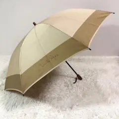 【極美品✨専用収納袋】mila schön 折りたたみ傘 ベージュ 雨傘 ロゴのサムネイル