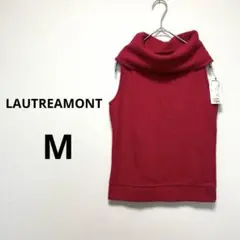 新品　ロートレアモン　M 赤　ニット　ノースリーブ　タートル　アンゴラ　セーター