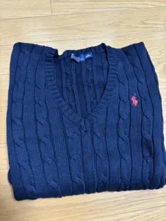 Polo Ralph Lauren ケーブルニット ネイビー 150