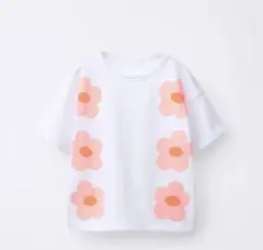 【新品未使用】ZARAbaby 花柄Tシャツ　116cmのサムネイル