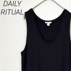 DAILY/RITUAL サロペット ショートパンツ ノースリーブ ポケット付き