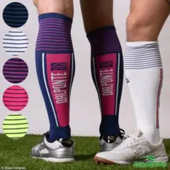 DalPonteダウポンチ BRロゴジャガードソックス サッカー フットサル　白のサムネイル