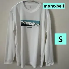 【ホワイト】モンベル mont-bell WIC.ロングスリーブT 白い山脈