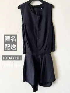 最終値下げ　TODAYFUL オールインワン ノースリーブ ネイビー Fのサムネイル