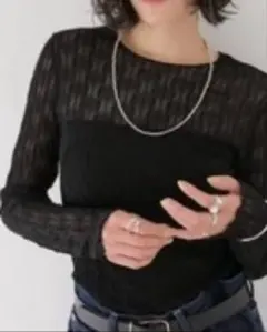 美品✨ジャーナルスタンダードjournal standard✨黒レースカットソー