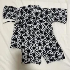 黒白星形模様 甚平 110cm