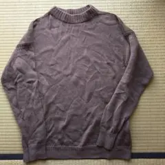 ユニクロU ミドルゲージモックネックセーターXLブラウン