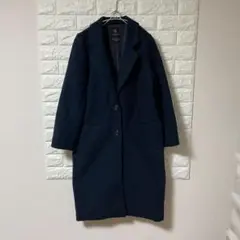 w closet ネイビー ロングコート チェスターコート サイズF