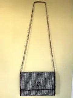 ハウンドトゥース柄ショルダーバッグ