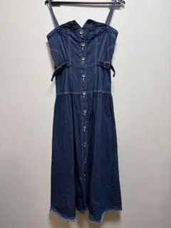 アプワイザーリッシェ　デニムステッチドレス　ワンピース　ジャンスカ