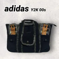adidas トートバッグ Y2K ボア ブラック オレンジ 廃盤 希少 レトロ