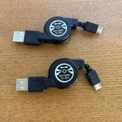 リトラクタブルUSBケーブル 2本セット