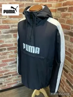 ☆ プーマ ☆ ナイロンジャケット ☆ハーフジップ ☆ ブラック ☆y