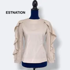 ESTNATION フリルデザインブラウス　ベージュ 36のサムネイル