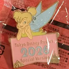 ディズニー 2026 ピンバッジ お正月 ティンカーベル　期間限定ピーターパン④