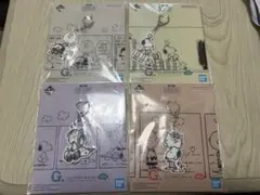 一番くじ　スヌーピー　コミックラバーチャーム　4個セット