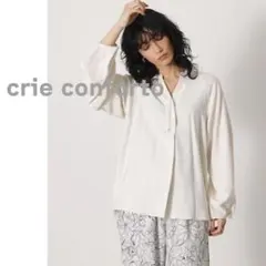 crie conforto　クリーコンフォルト　ホワイト　シャツ　長袖　体形隠しのサムネイル