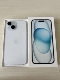 【美品】Apple iPhone 15／128GB ブルー 本体