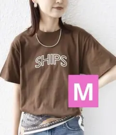 SHIPS ラウンド プリント ロゴ TEE Tシャツ Mのサムネイル