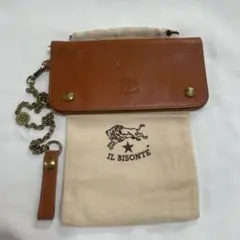 IL BISONTE イルビゾンテ レザー 長財布 チェーン 袋付き