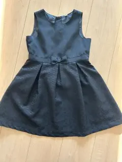 西松屋フォーマル　セレモニー黒ブラックワンピース 110 リボン付き