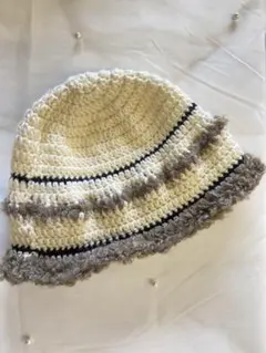 かぎ編みバケットハット