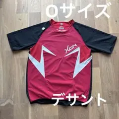デサント XGN 半袖ピステシャツ バレーボールウェア レッド 黒　サッカー