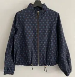 ドット柄ジャケット ネイビー