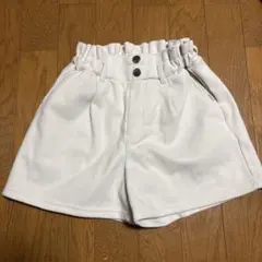 【ピンクラテ】オフホワイト ハーフパンツ ウエストゴム