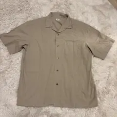 UNIQLO 美品　半袖ボタンシャツ　Lサイズ　ベージュ