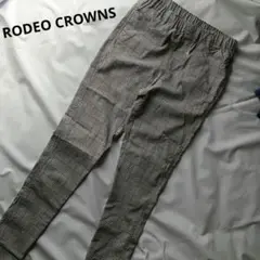 RODEO CROWNS　グレンチェック柄 ウエストゴム スキニーパンツ