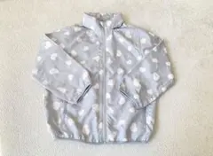 女の子　ウインドブレーカー　ジャンパー　薄手アウター　水色　ハート　通園　120