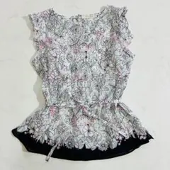 MACKINTOSH PHILOSOPHY 花柄ブラウス 38（E43）