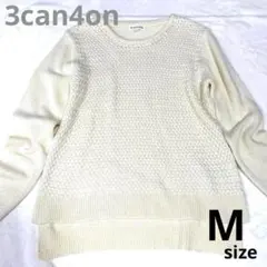 【美品】3can4on ビジュー付き ニット Mサイズのサムネイル