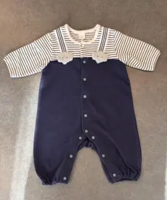 Cottoli ストライプ柄ロンパース 50-60cm