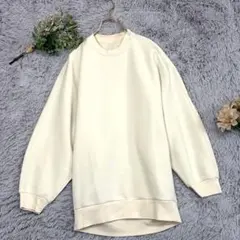 ユニクロ 肩ジッパー ドライスウェット S オフホワイト トレーナー