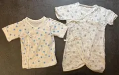 【50〜60size】ベビー肌着 コンビ肌着 短肌着 2枚セット